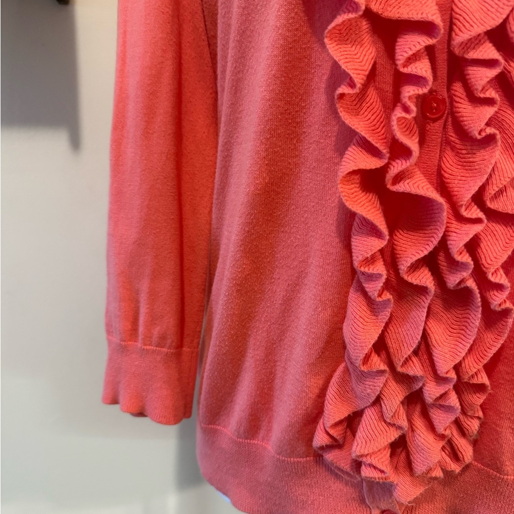 Talbots | Coral Ruffle Cardigan - Picture 6 of 6